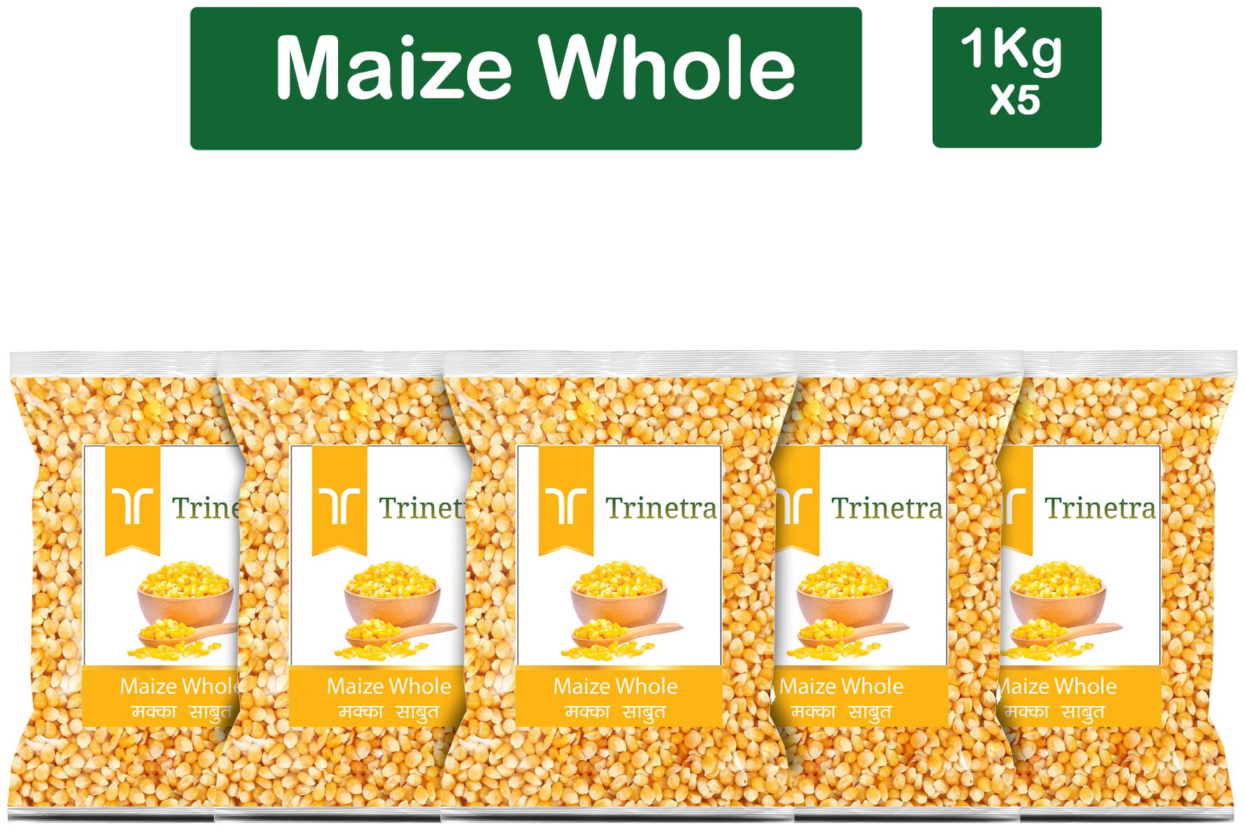 

Trinetra Best Quality Makka Sabut Maize Whole Grain 1 kg (Pack Of 5)