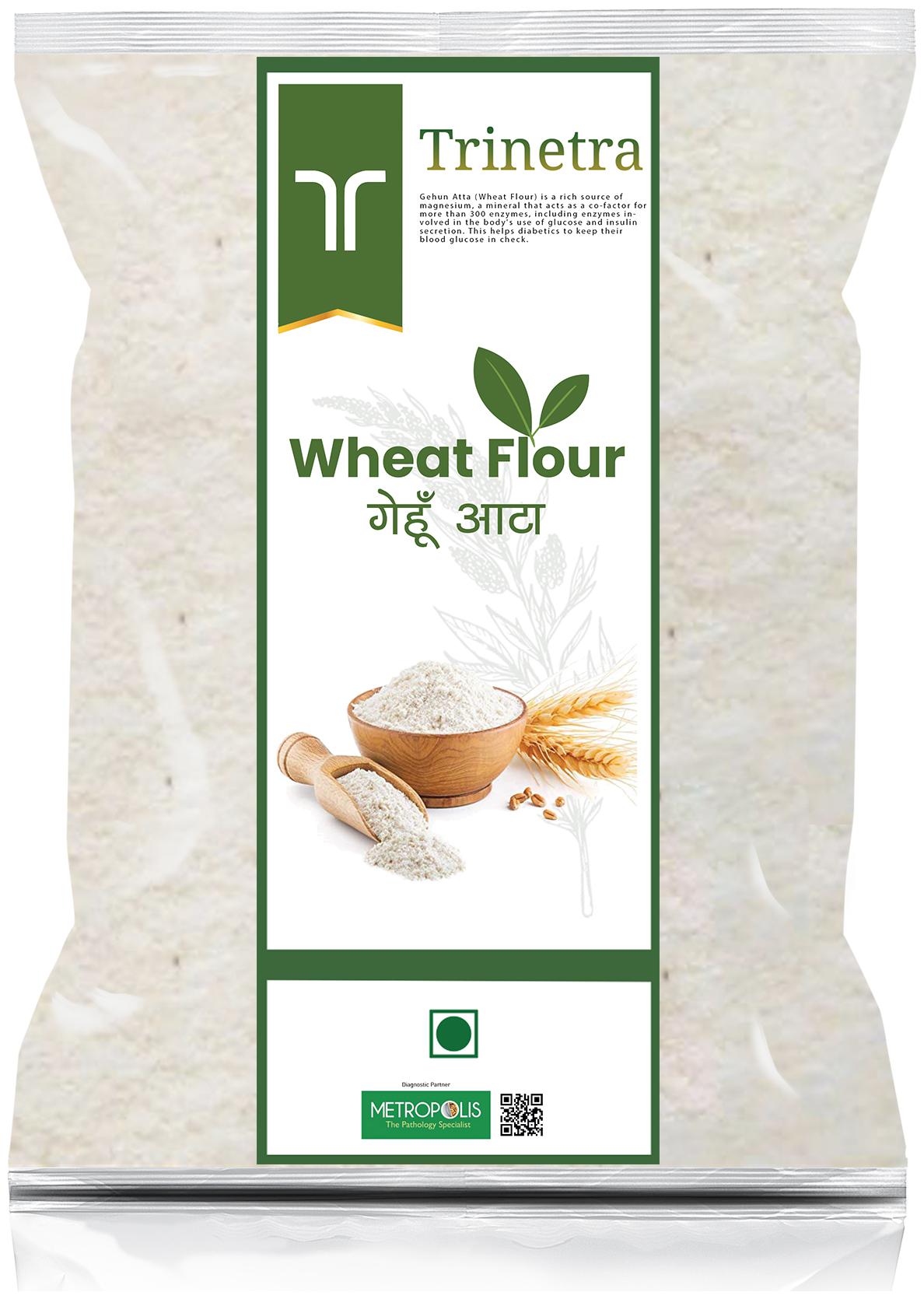 

Trinetra Best Quality Gehun Atta (Wheat Flour)-3kg (Packing)