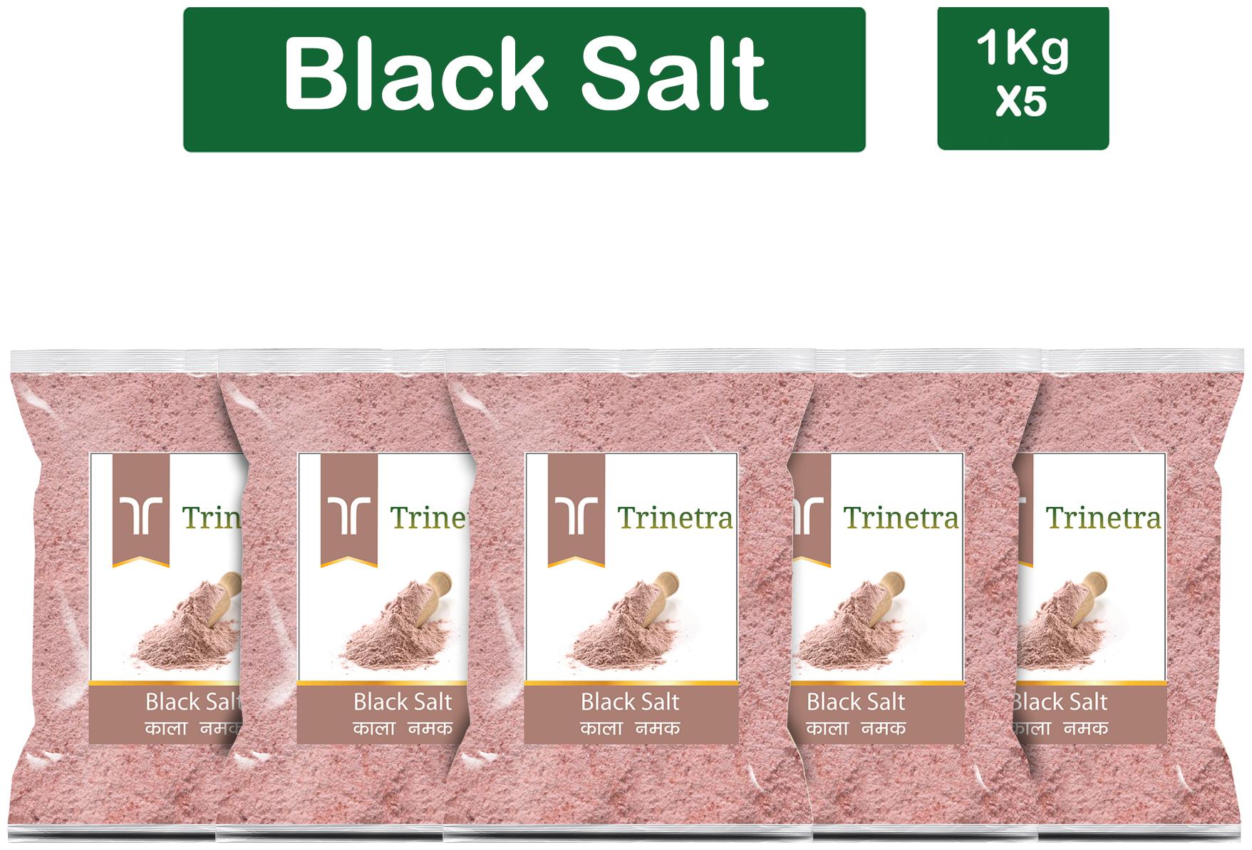 

Trinetra Best Quality Black Salt (Kala Namak)-1Kg (Pack Of 5)