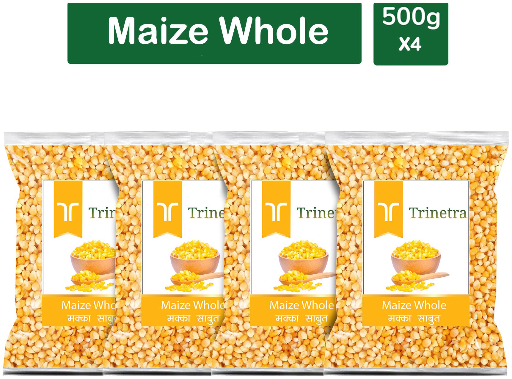 

Trinetra Best Quality Makka Sabut Maize Whole Grain 500g (Pack Of 4)
