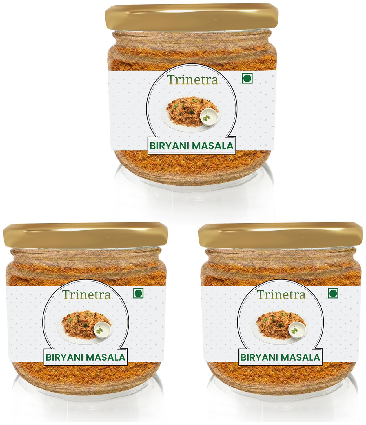 

Trinetra Best Quality Biryani Masala (Glass Jar Pack)-100g (Pack Of 3)