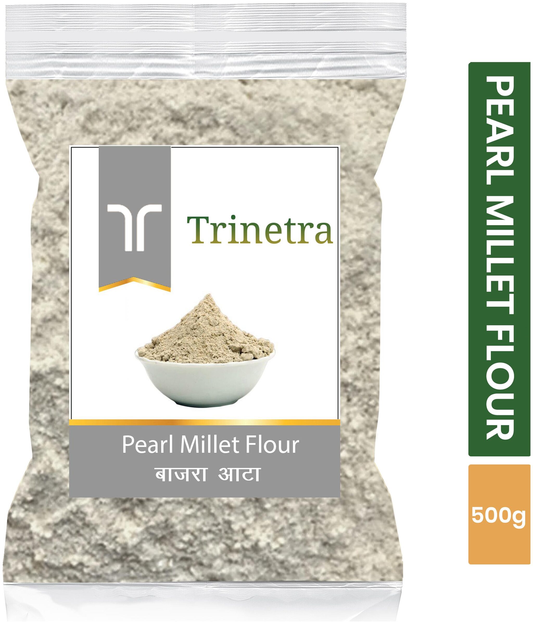 

Trinetra Best Quality Pearl Millet Flour Bajra Atta 500g