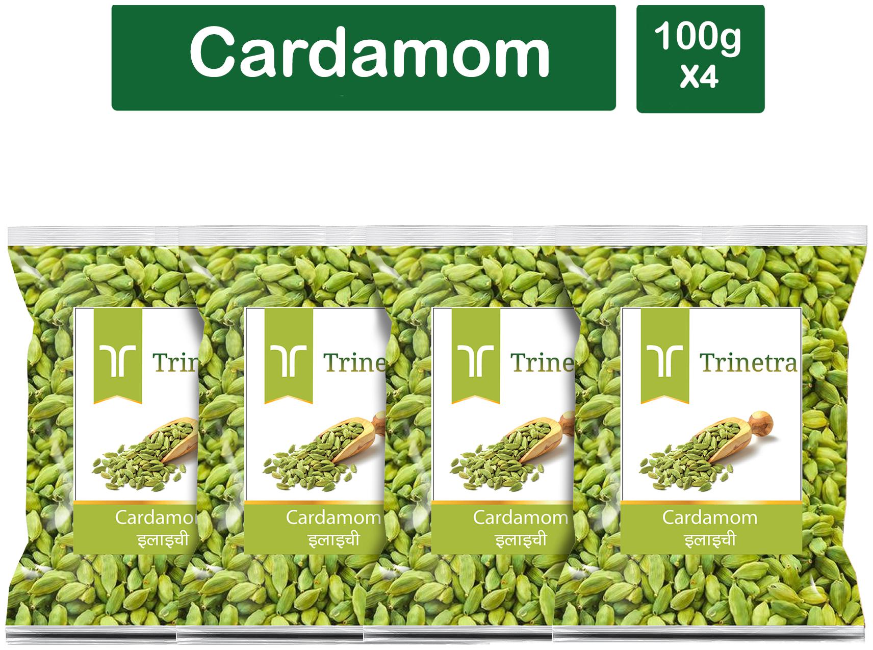 

Trinetra Best Quality Choti Elaichi (Green Cardamom)-100g (Pack Of 4)
