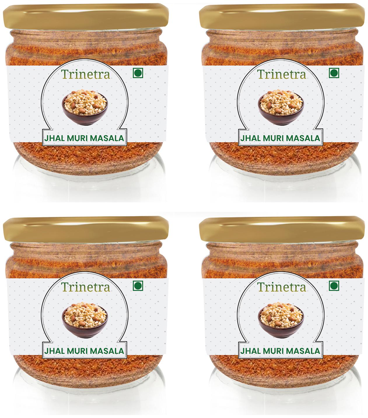 

Trinetra Best Quality Jhal Muri Masala (Glass Jar Pack)-100g (Pack Of 4)