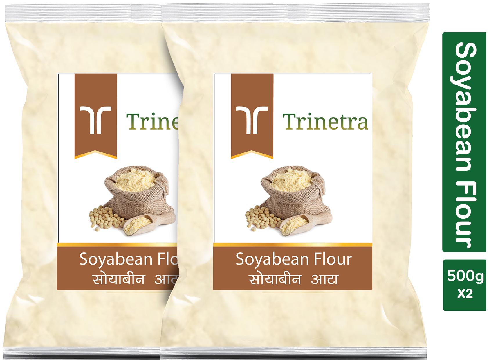 

Trinetra Best Quality Soyabean Atta (Soyabean Flour)-500g (Pack Of 2)