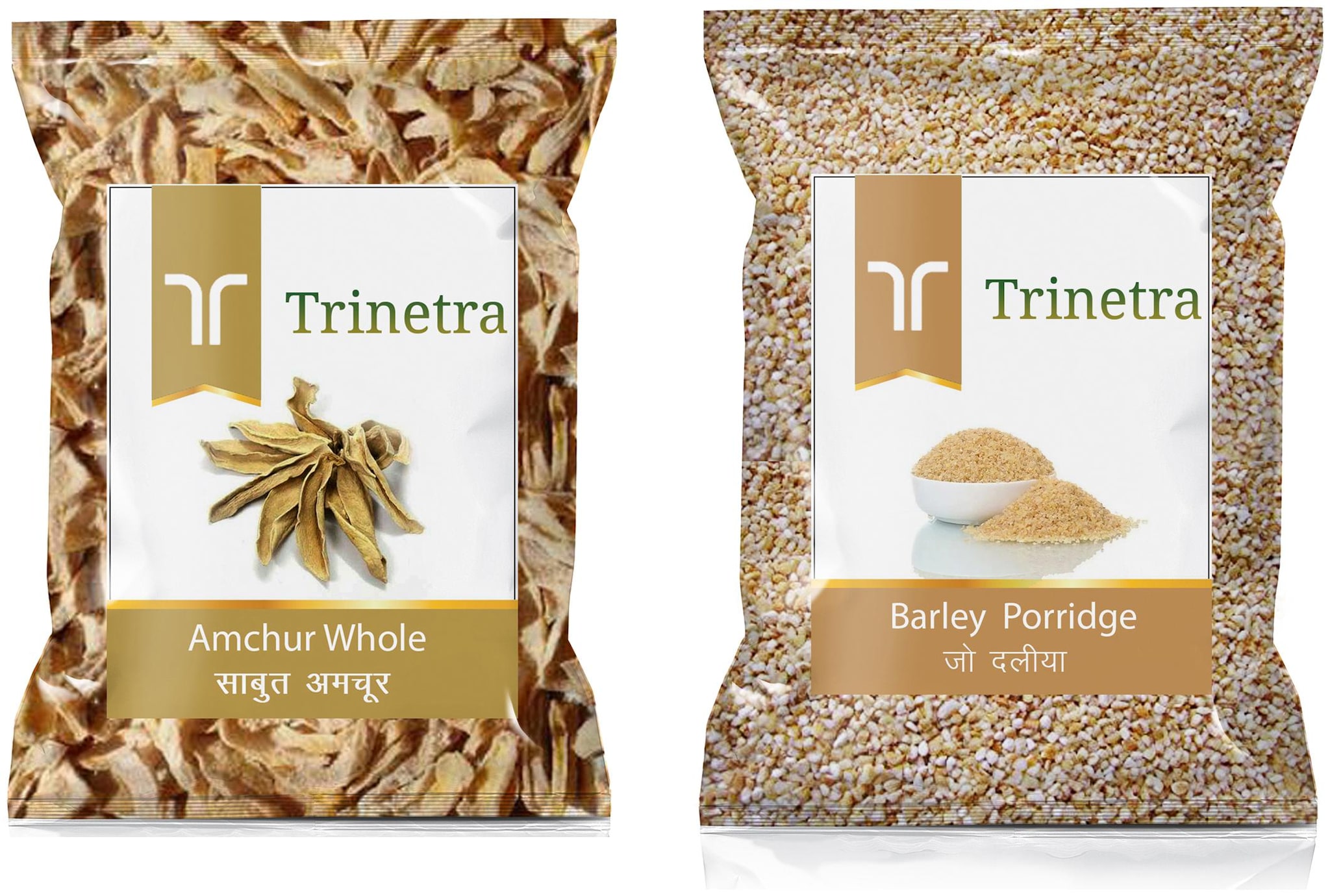 

Trinetra Best Quality Amchur Sabut 100g Barley Porridge Jo Daliya 1kg