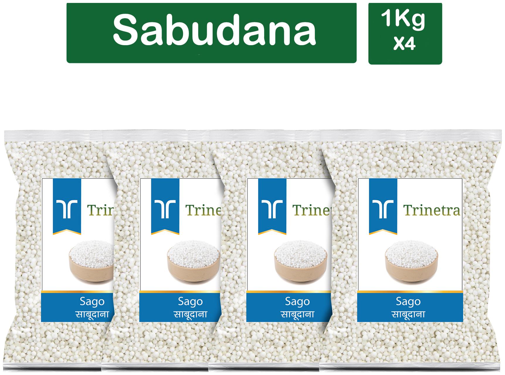 

Trinetra Best Quality Sabudana (Sago) 1 kg (Pack Of 4)