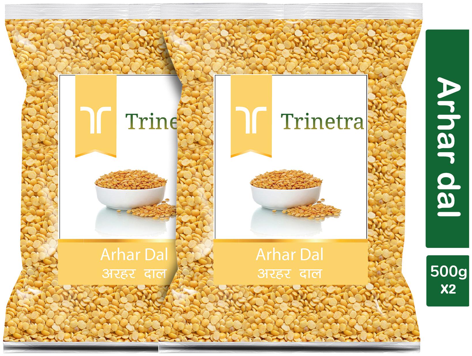 

Trinetra Best Quality Arhar Toor Dal Split (Split Pigeon Peas)-500g (Pack Of 2)