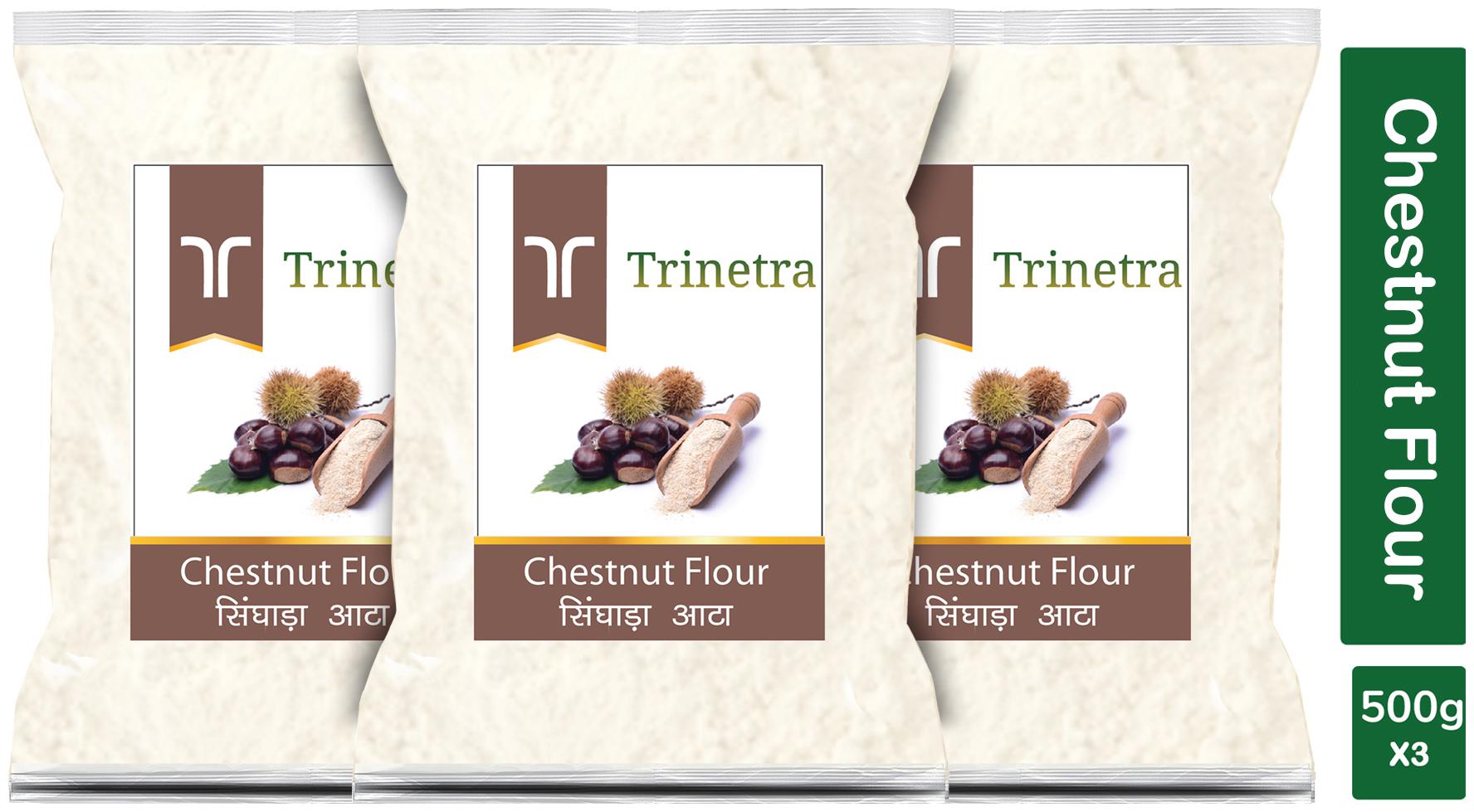 

Trinetra Best Quality Singhara Atta (Chestnut Flour)-500g (Pack Of 3)