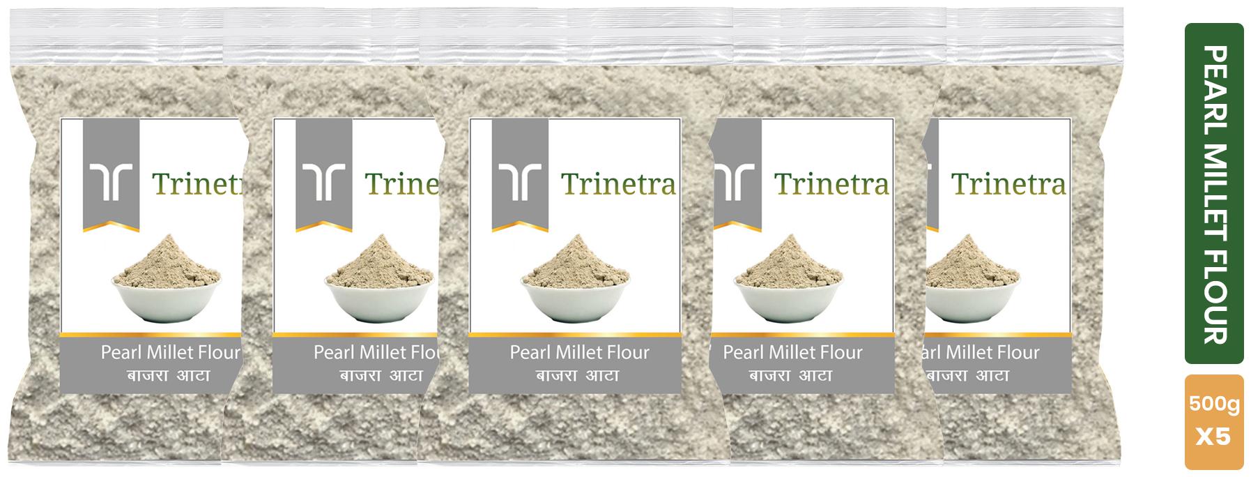 

Trinetra Best Quality Pearl Millet Flour Bajra Atta 500 g ( Pack of 5 )