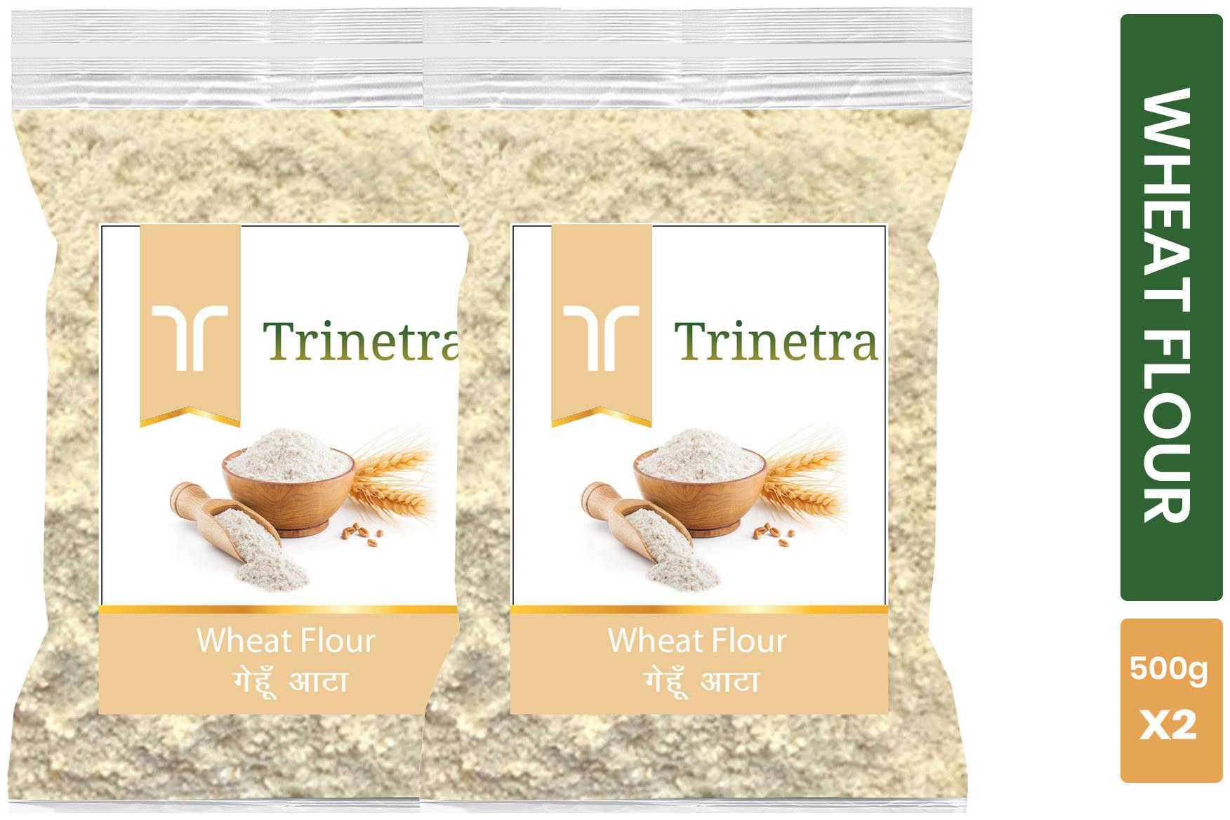 

Trinetra Best Quality Wheat Flour Gehoon Atta 500 g ( Pack of 2 )