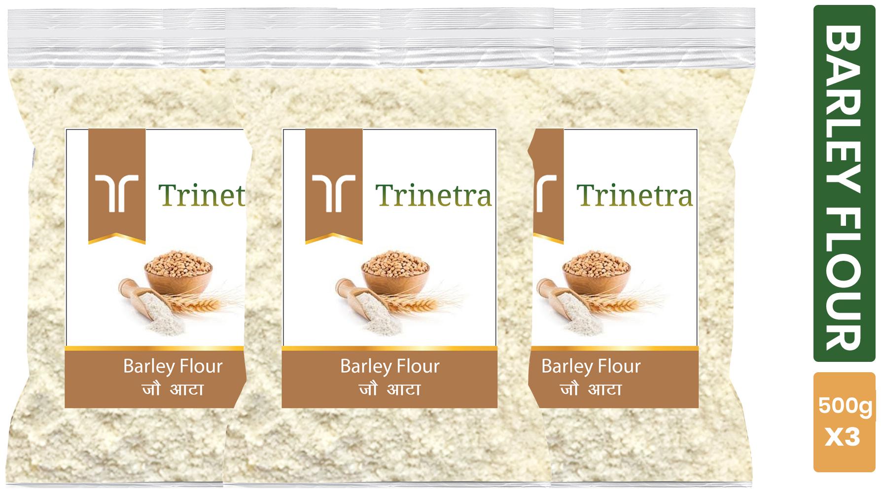 

Trinetra Best Quality Barley Flour Jau Atta 500 g ( Pack of 3 )