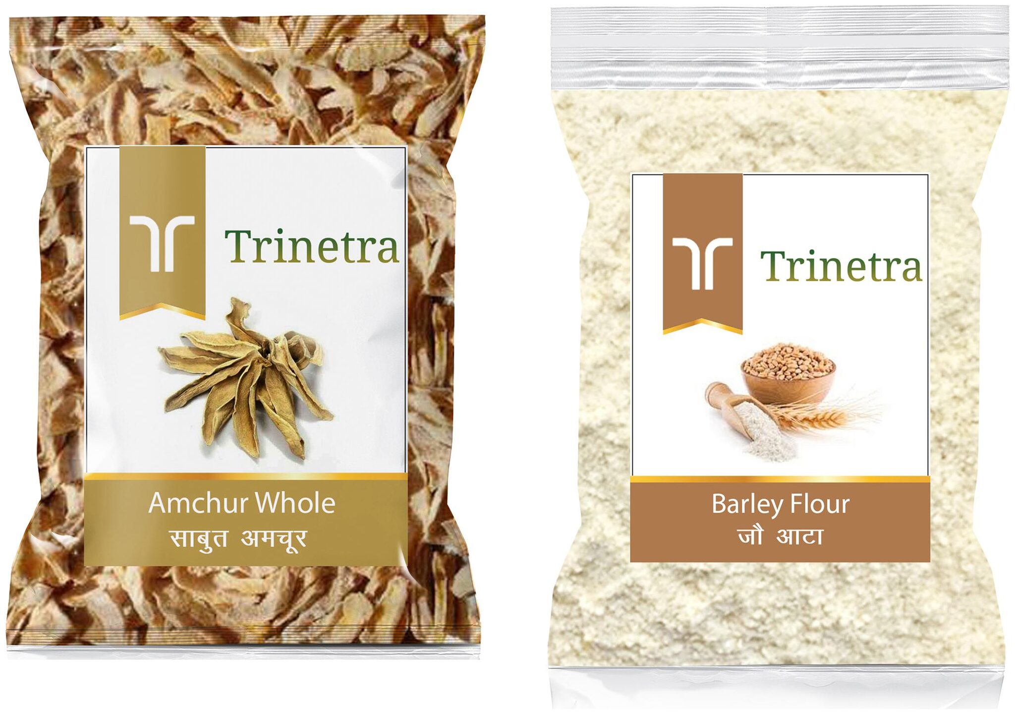 

Trinetra Best Quality Amchur Sabut 100g Barley Atta Flour 1kg