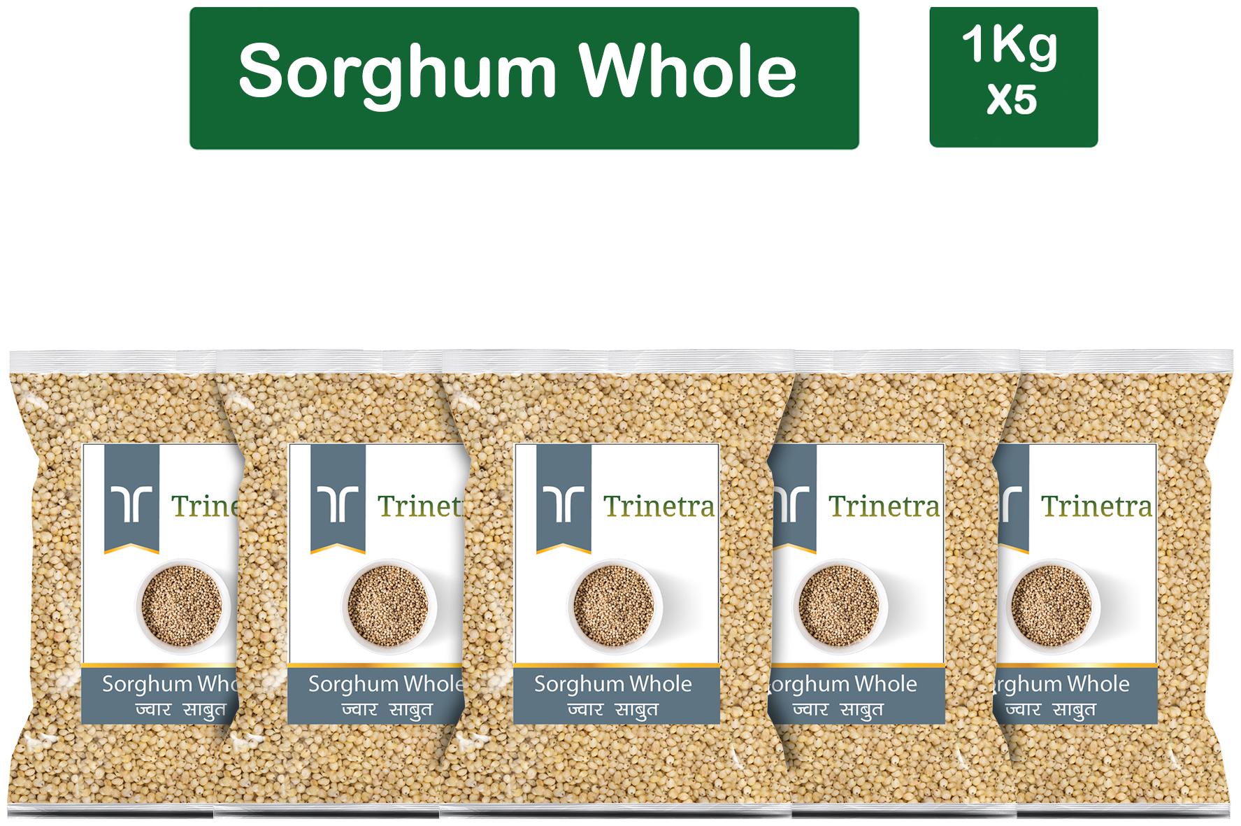 

Trinetra Best Quality Jowar Sabut (Sorghum Whole Grain) 1 kg (Pack Of 5)