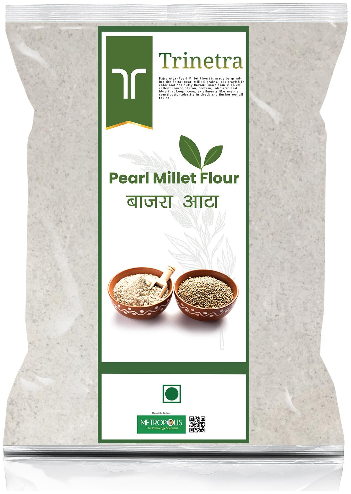 

Trinetra Best Quality Bajra Atta (Pearl Millet Flour)-3kg (Packing)