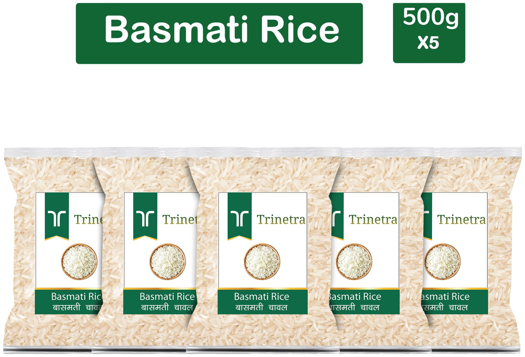 

Trinetra Best Quality Basmati Rice-500g (Pack Of 5)