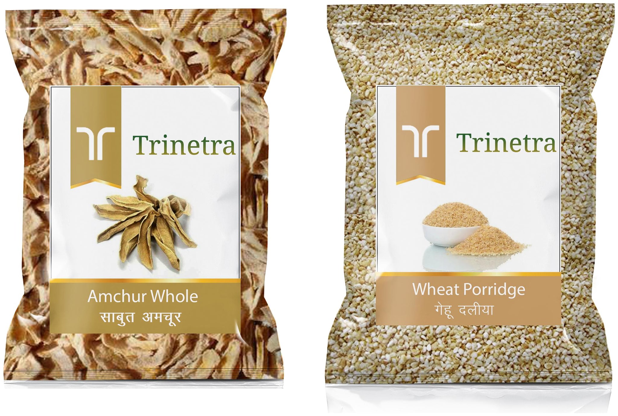 

Trinetra Best Quality Amchur Sabut 100g Wheat Porridge Gehu Daliya 1kg