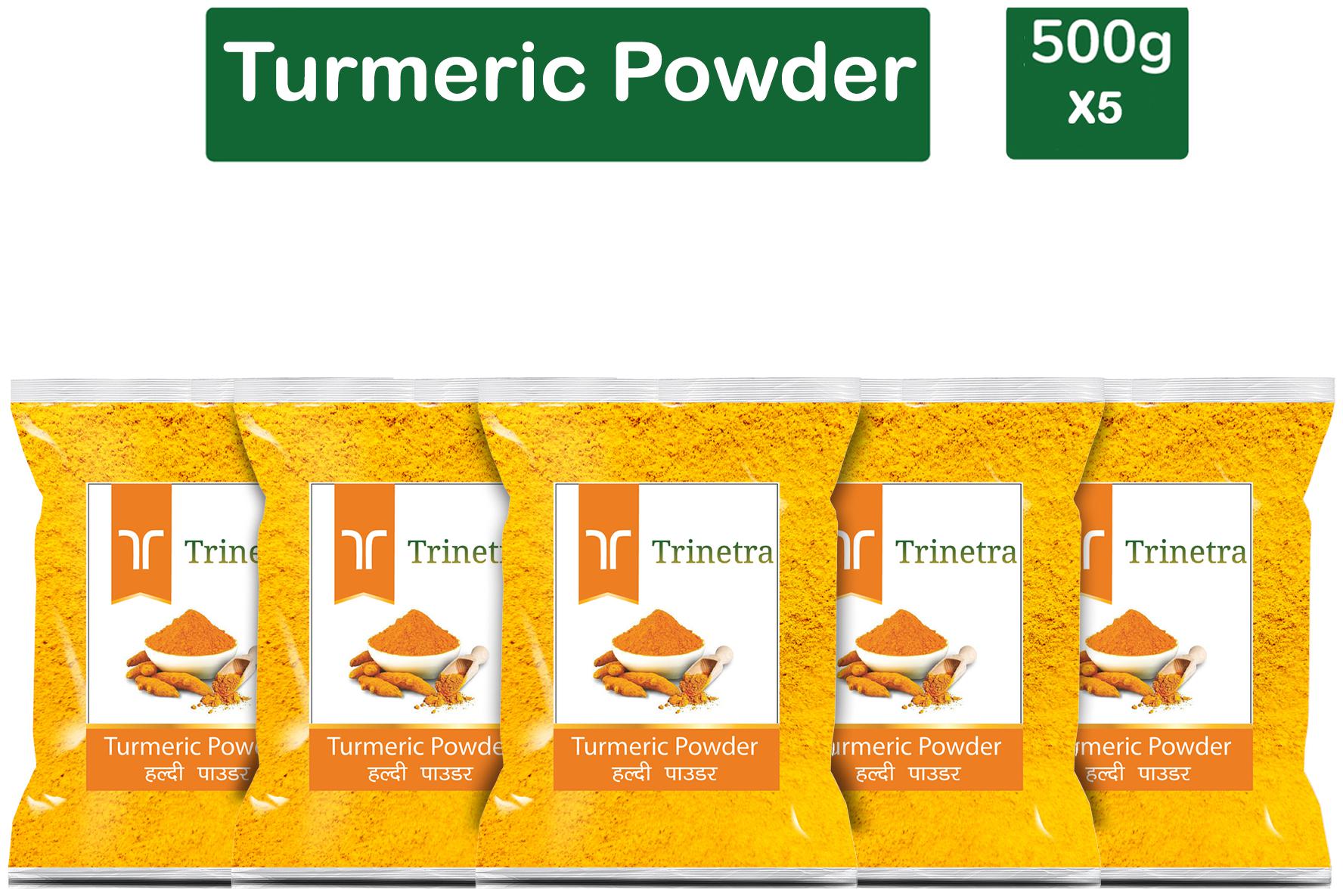 

Trinetra Best Quality Haldi Powder (Turmeric) 500g (Pack Of 5)