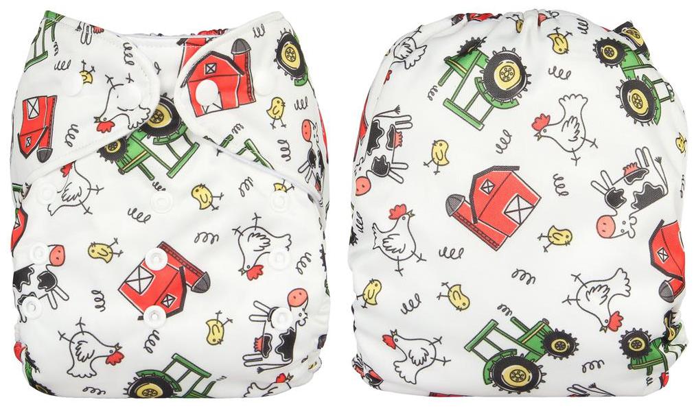

Triple B 1pc Cloth Diaper With 1pc Bamboo Charcoal 5 Layer Insert Pad - White Pack of 2