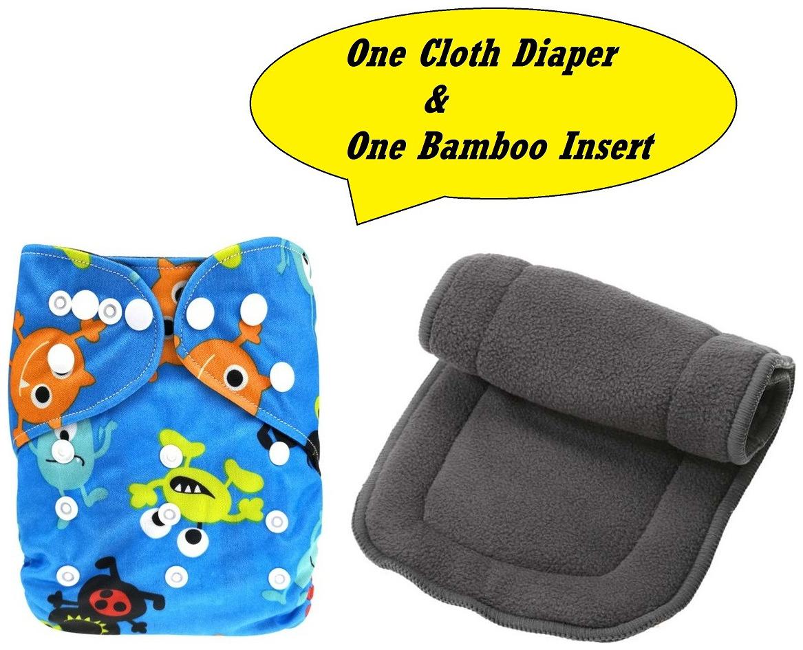 

Triple B 3-15kg Adjustable Size Bamboo Charcoal Inner Pocket Diaper Baby Reusable Cloth Diaper Nappies - CHH-18