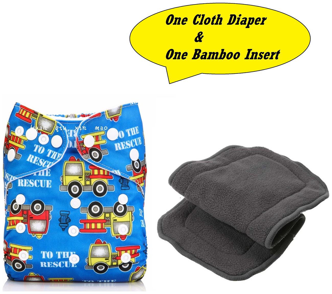 

Triple B 3-15kg Adjustable Size Bamboo Charcoal Inner Pocket Diaper Baby Reusable Cloth Diaper Nappies - CHH-12