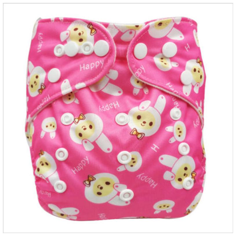 

Triple B Baby Adjustable Cloth Diapers Cover Reusable Washable Nappy Cover 1 pcs 3 Layer Microfiber Insert pad - (Baby Pink)