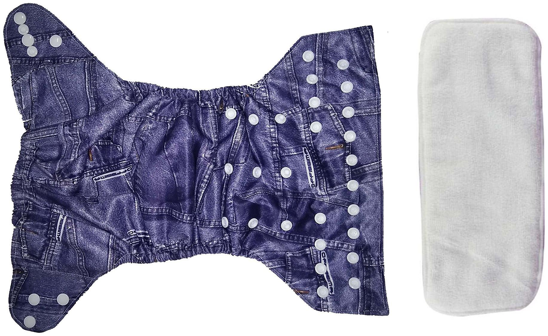 

Triple B Baby Reusable Diaper with Microfibre Insert Nappy Washable Cloth Diapers Nappies for Babies (3-24 Months)