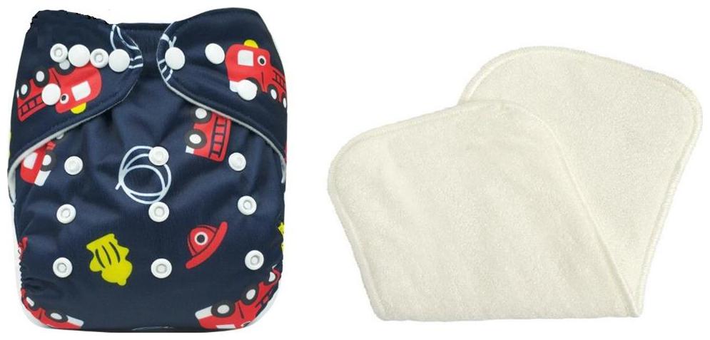 

TRIPLE B Reusable Adjustable Washable Cloth Diaper Nappy Inner Cloths for Babies with 3 Layer Microfiber Insert Pad Diaper Cover - 3 to 24 Months - Set of 1 with 1 Diaper-Liner