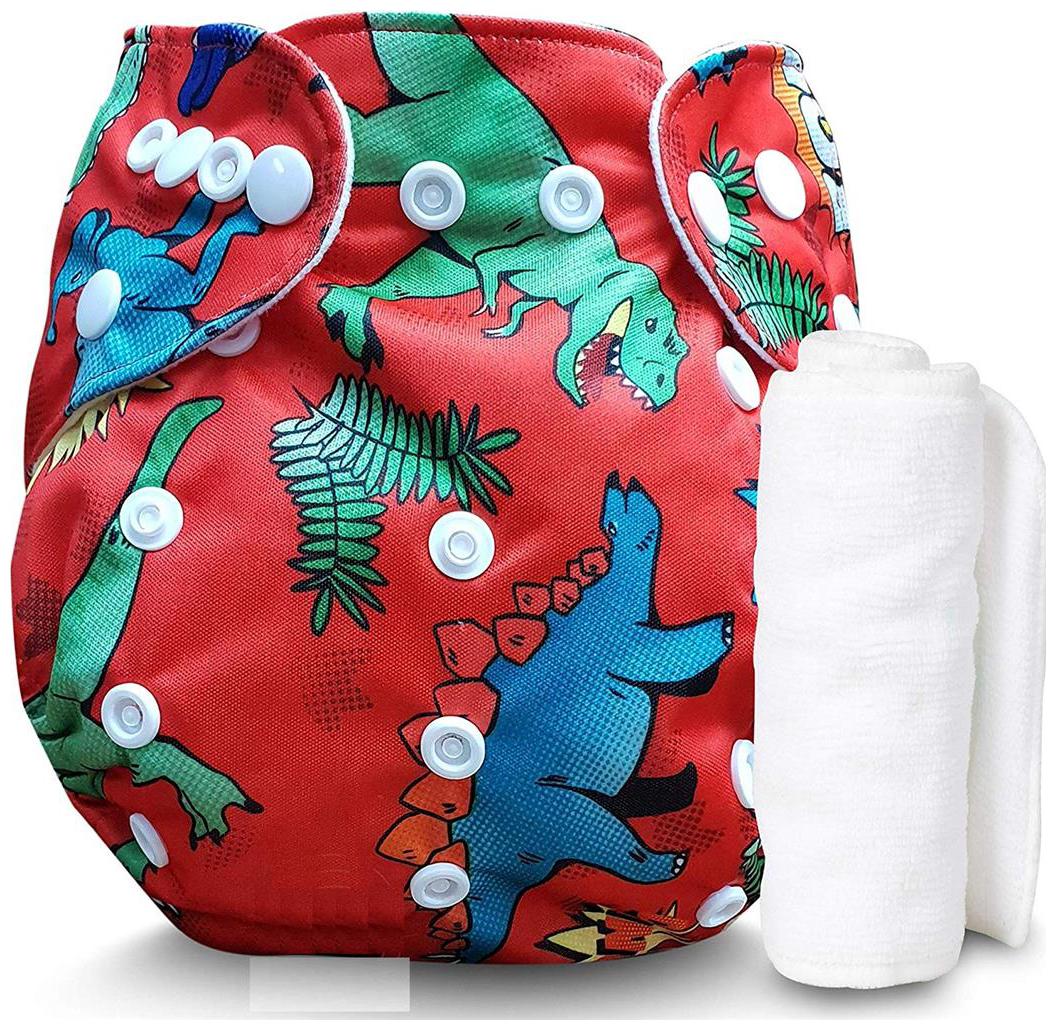 

TRIPLE B Reusable Adjustable Washable Cloth Diaper Nappy Inner Cloths for Babies with 3 Layer Microfiber Insert Pad Diaper Cover - 3 to 24 Months - Set of 1 with 1 Diaper-Liner