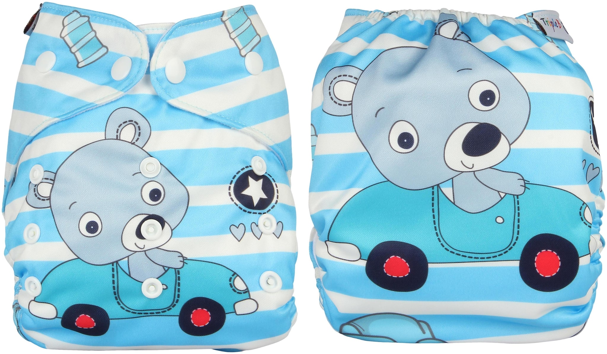 

Triple B Reusable Diaper Baby Cloth Diaper with Adjustable Snap Buttons