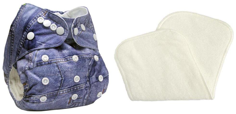 

TRIPLE B Reusable Adjustable Washable Cloth Diaper Nappy Inner Cloths for Babies with 3 Layer Microfiber Insert Pad Diaper Cover - 3 to 24 Months - Set of 1 with 1 Diaper-Liner