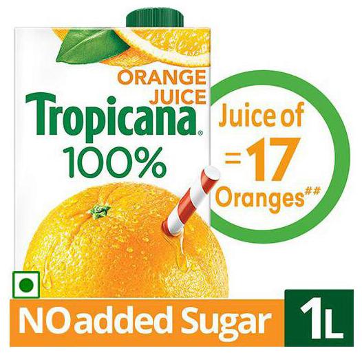 

Tropicana 100 Juice Orange 1 L