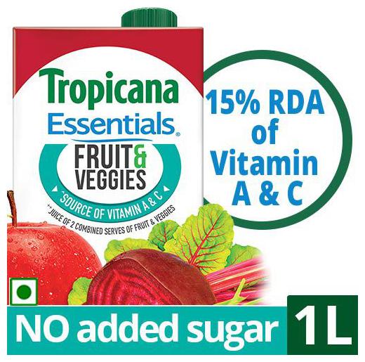 

Tropicana Essentials Fruit Veggies 1 L