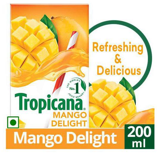 

Tropicana Fruit Juice - Delight Mango 200 ml