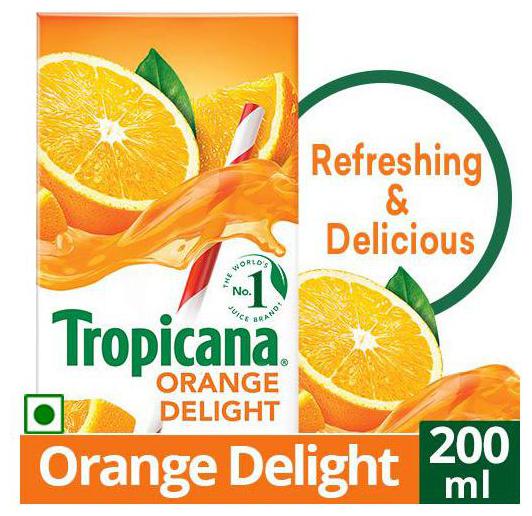 

Tropicana Fruit Juice - Delight Orange 200 ml