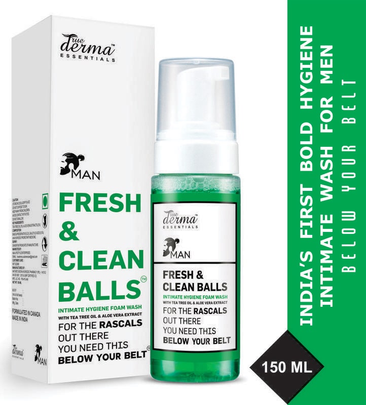 

True Derma Essentials Fresh Clean Balls Hygiene Intimate Foam Wash For Men-150 ml