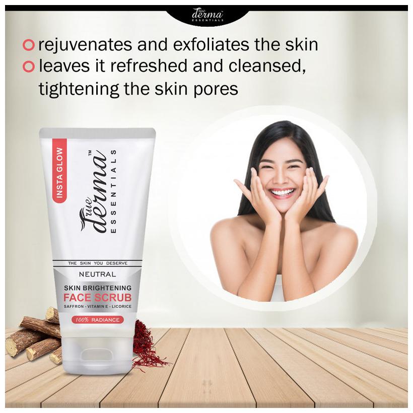 Buy True Derma Essentials Insta Glow (Skin Brightening) Face Scrub ...