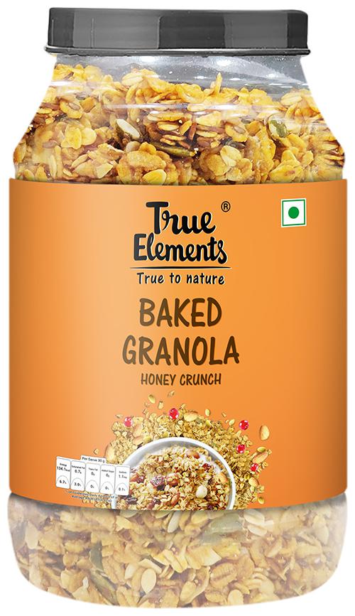 

True Elements Baked Granola Honey Crunch for Healthy Breakfast 750g No Added Sugar