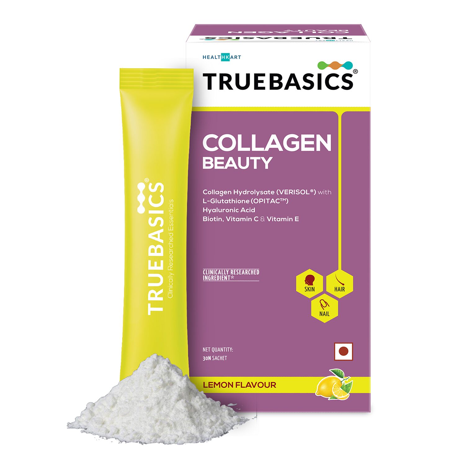 

TrueBasics Collagen Beauty 30 Piece(s) Sachets (Lemon)(Pack of 1)