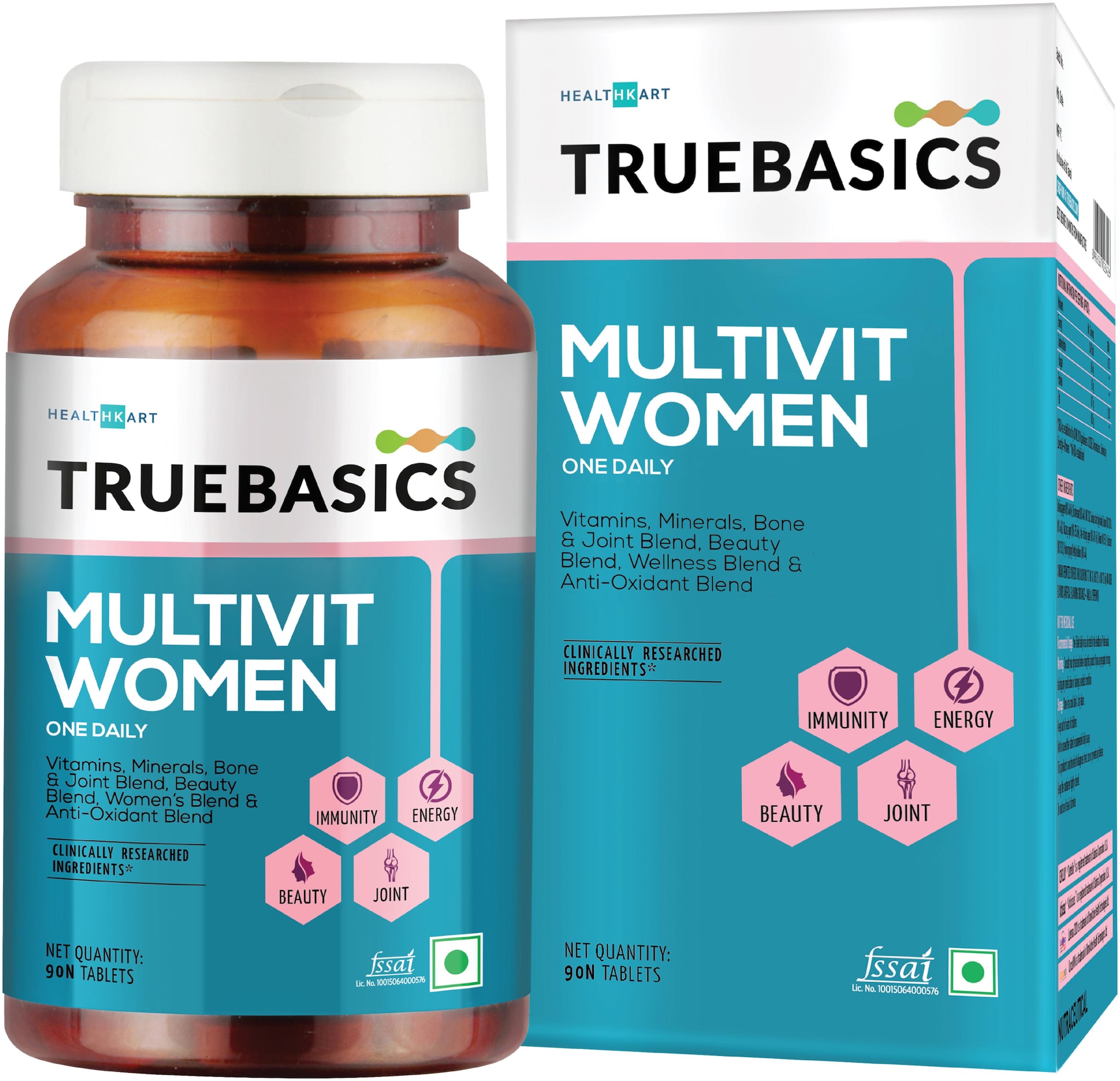 

TrueBasics Multivit Women One Daily Multivitamins Multiminerals Anti-Oxidants 90Capsules