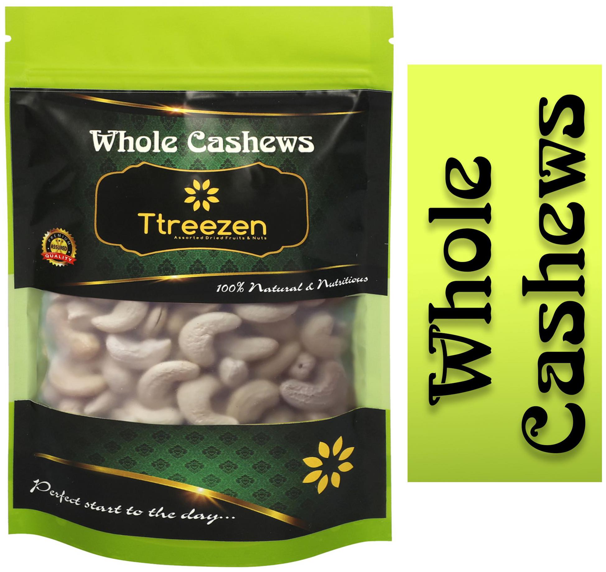 

Ttreezen 100 Natural Fresh Premium Quality Organic Whole Cashew Nuts Kaju 200g (Pack Of 1)