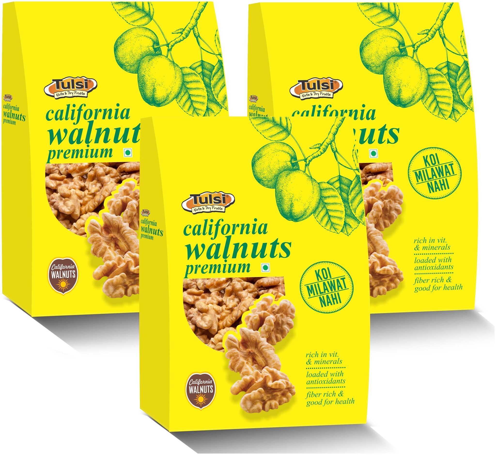 

Tulsi California Walnut Kernels Premium 600g (200g x 3)