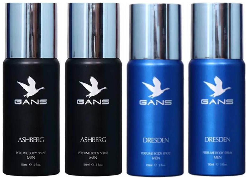 

Two ASHBERG Two DRESDEN Perfume Body Spray for Men (Pack of 4)