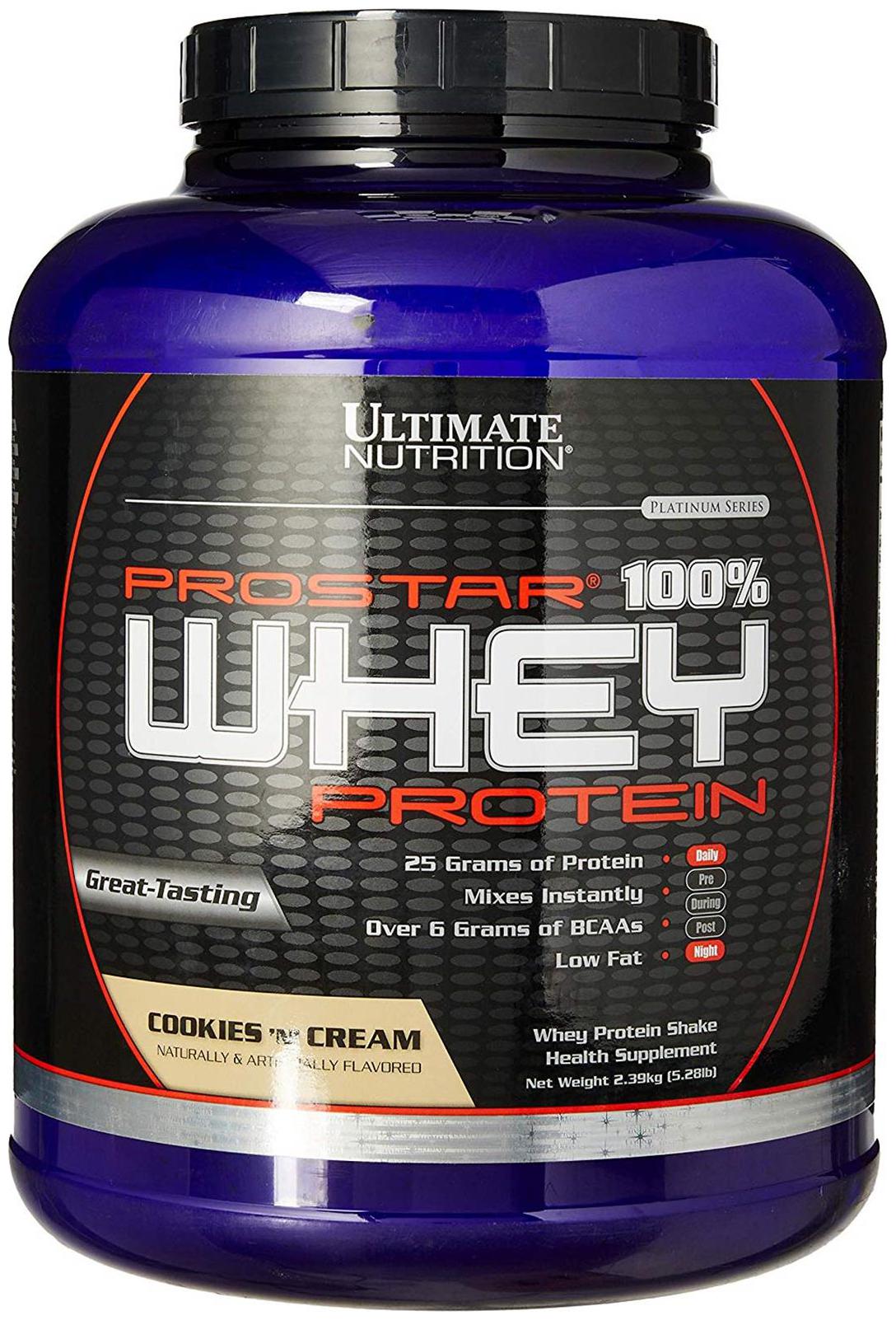 

Ultimate Nutrition Prostar 100 Whey Protein 2 39 kg (5 28 lb) Cookies Cream