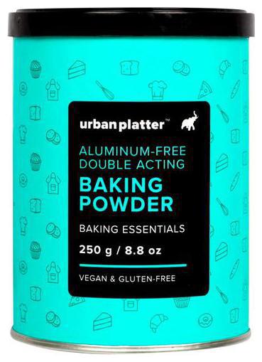 

Urban Platter Double Acting Baking Powder - Aluminum-Free Vegan Gluten-Free 250 g