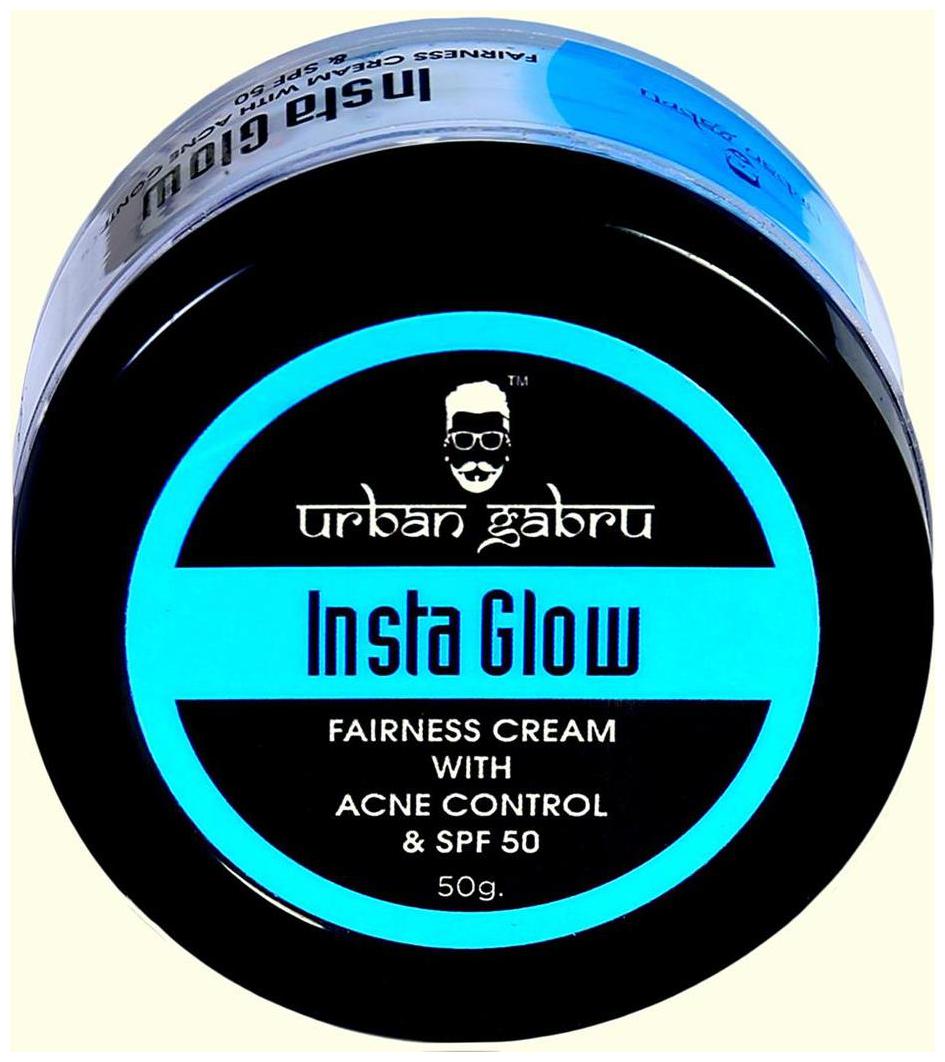 

Urbangabru Insta Glow Fairness Cream With Anti Pimple And SPF 50 - No Parabens Or Sulphates