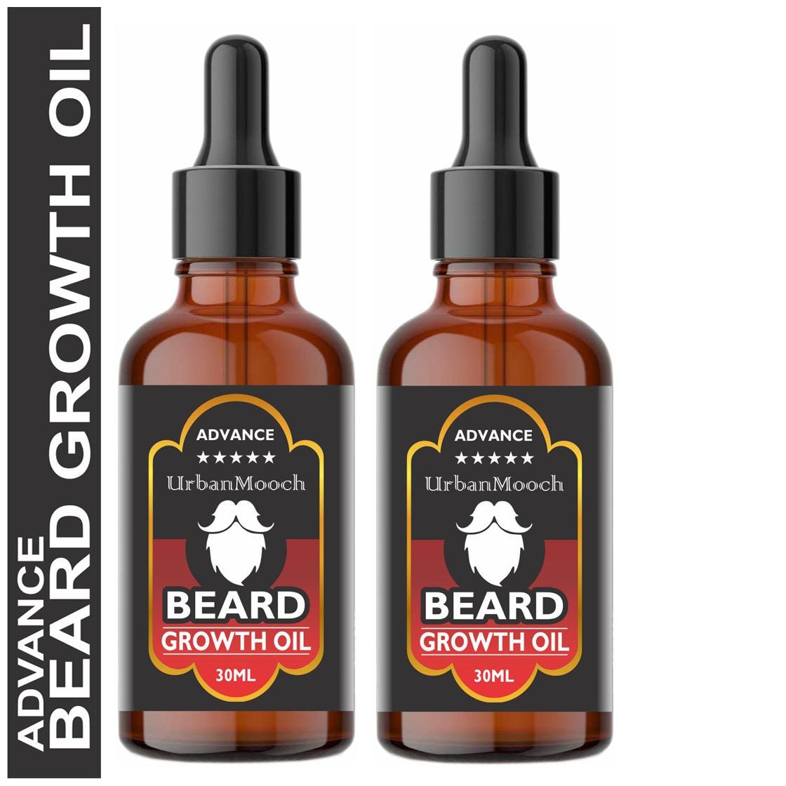 

UrbanMooch Advanced Beard Growth Oil For (100 Natural Highly Effective on Man) Hair Oil- 30ml(Pack of 2)
