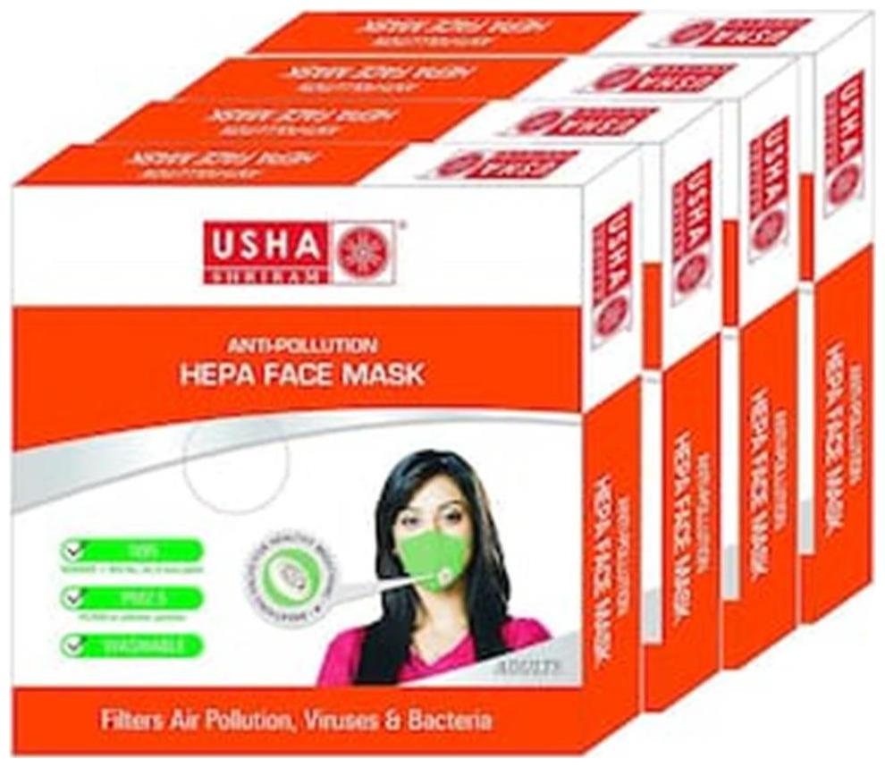 

Usha Shriram Anti-Pollution Mask for Adult (Pack of 4)