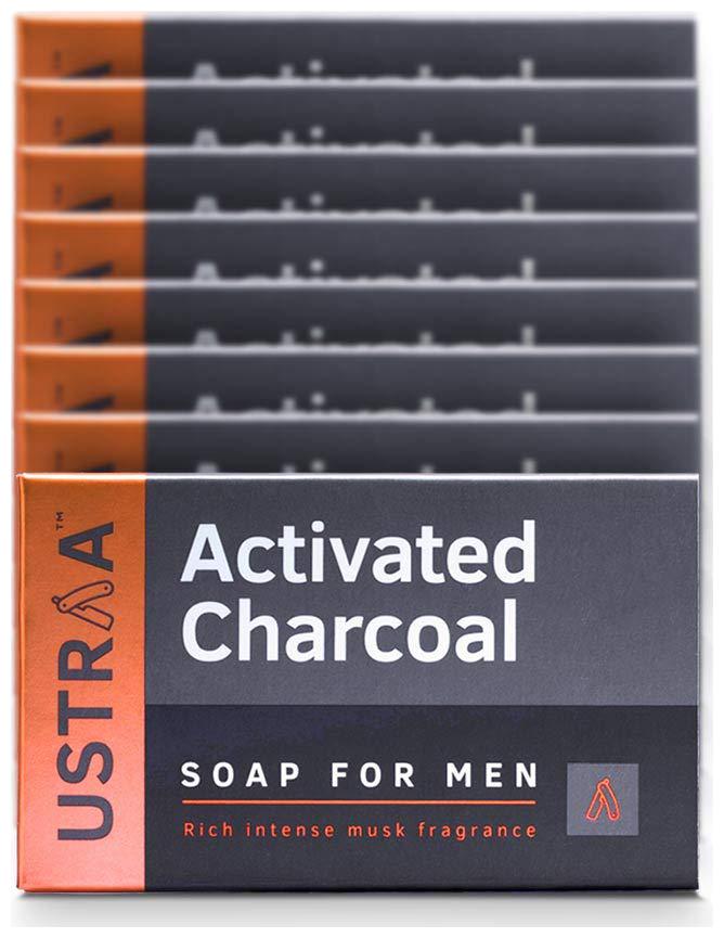 

Ustraa Activated Charcoal (Deodorizing Soap For Men)-100g ( Pack of 8)