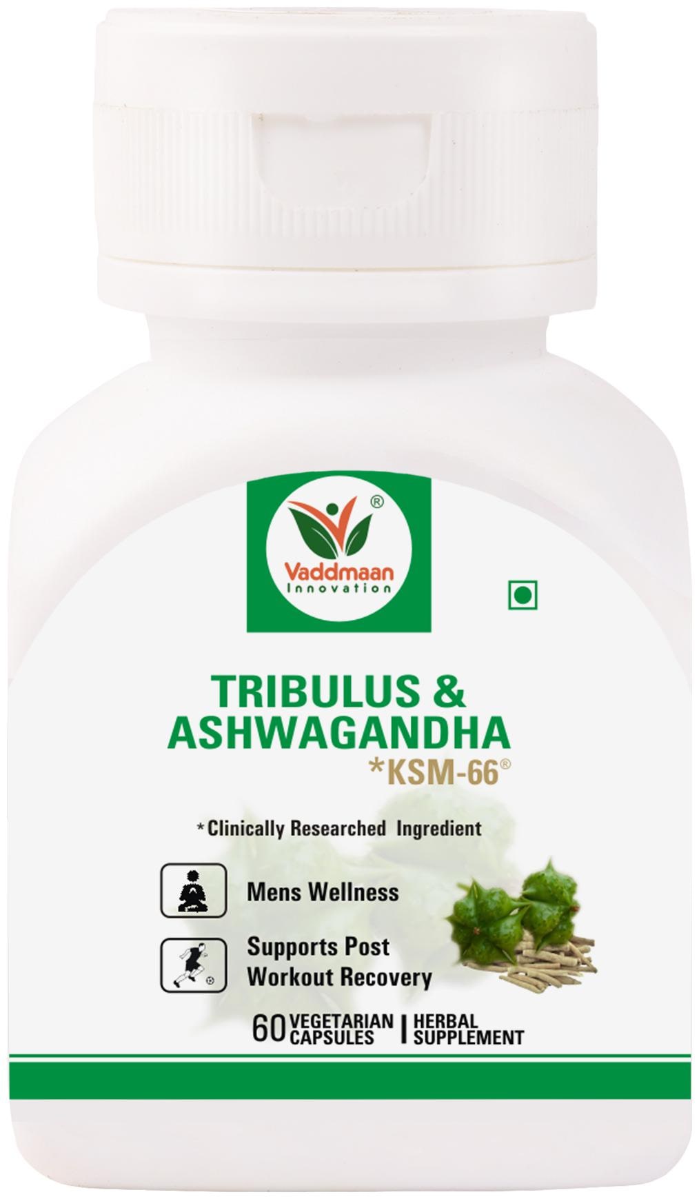 

Vaddmaan Tribulus Ashwagandha KSM-66 60 Capsule
